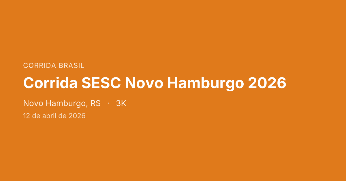 Corrida SESC Novo Hamburgo