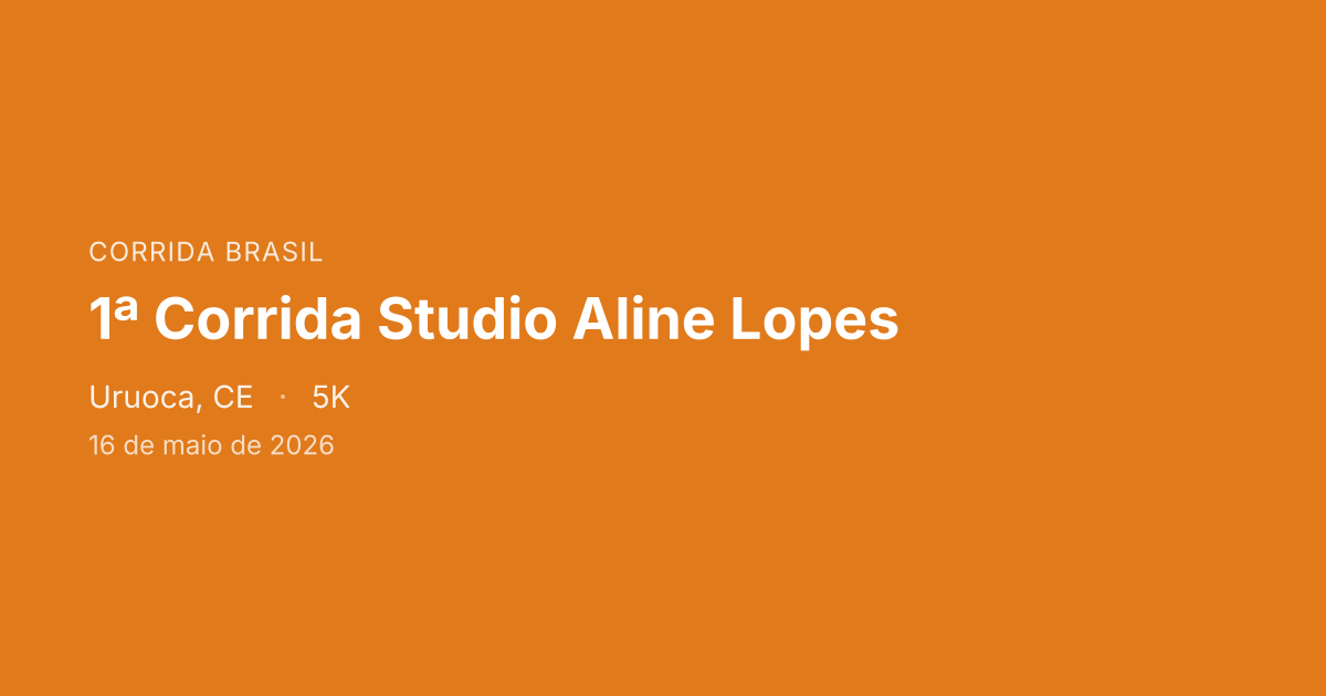 1ª Corrida Studio Aline Lopes