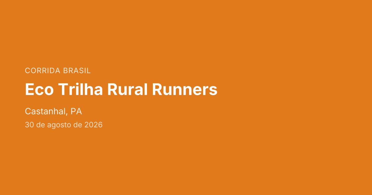 Eco Trilha Rural Runners