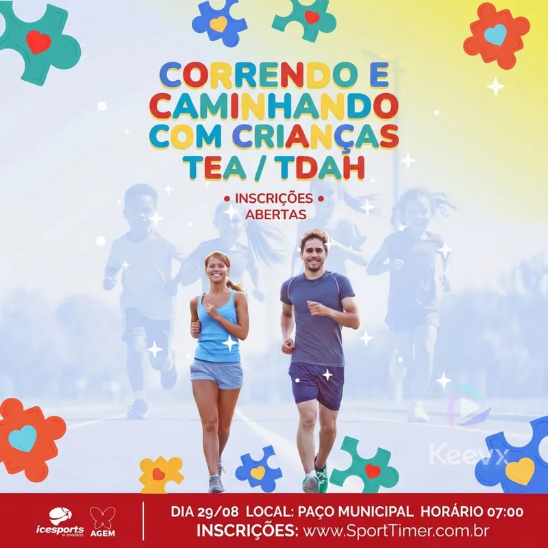 Correndo e Caminhando com Criança TEA/TDAH