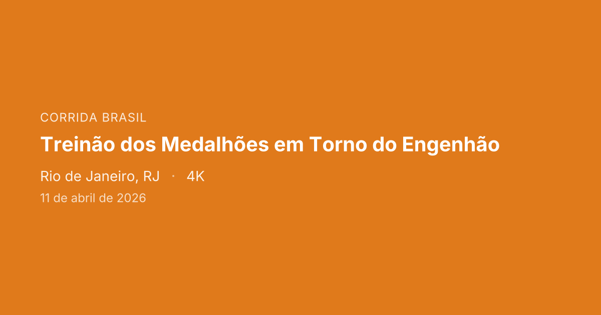 Treinão dos Medalhões em Torno do Engenhão