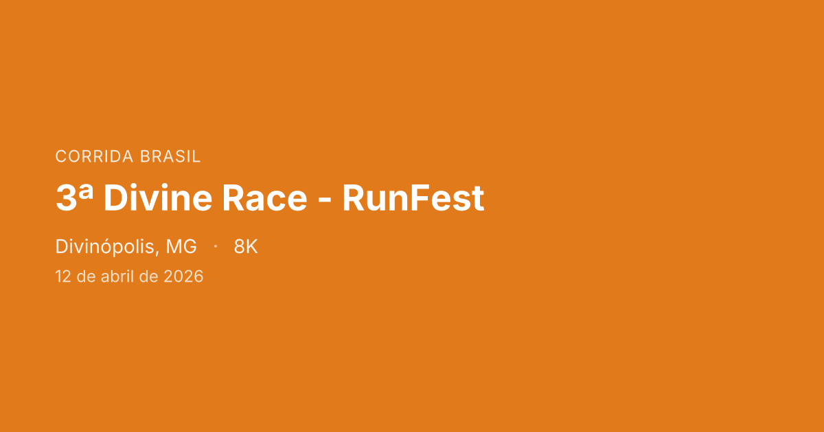 3ª Divine Race - RunFest