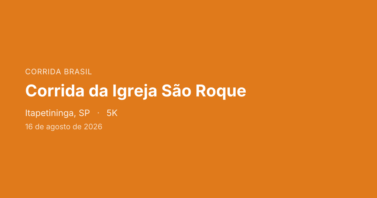 Corrida da Igreja São Roque