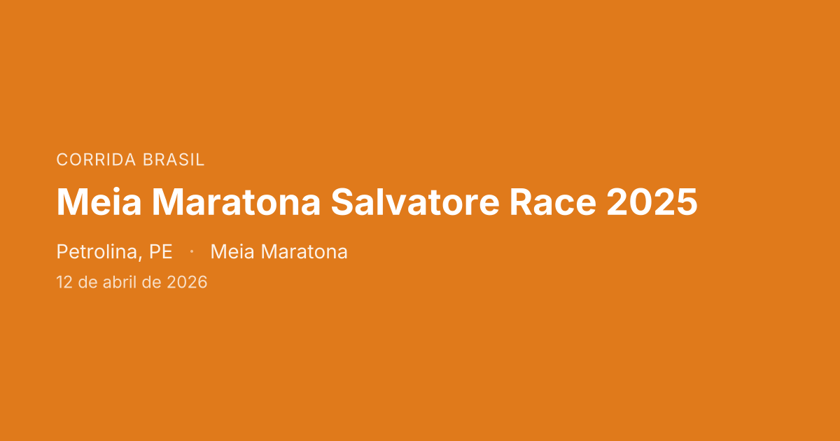 Meia Maratona Salvatore Race