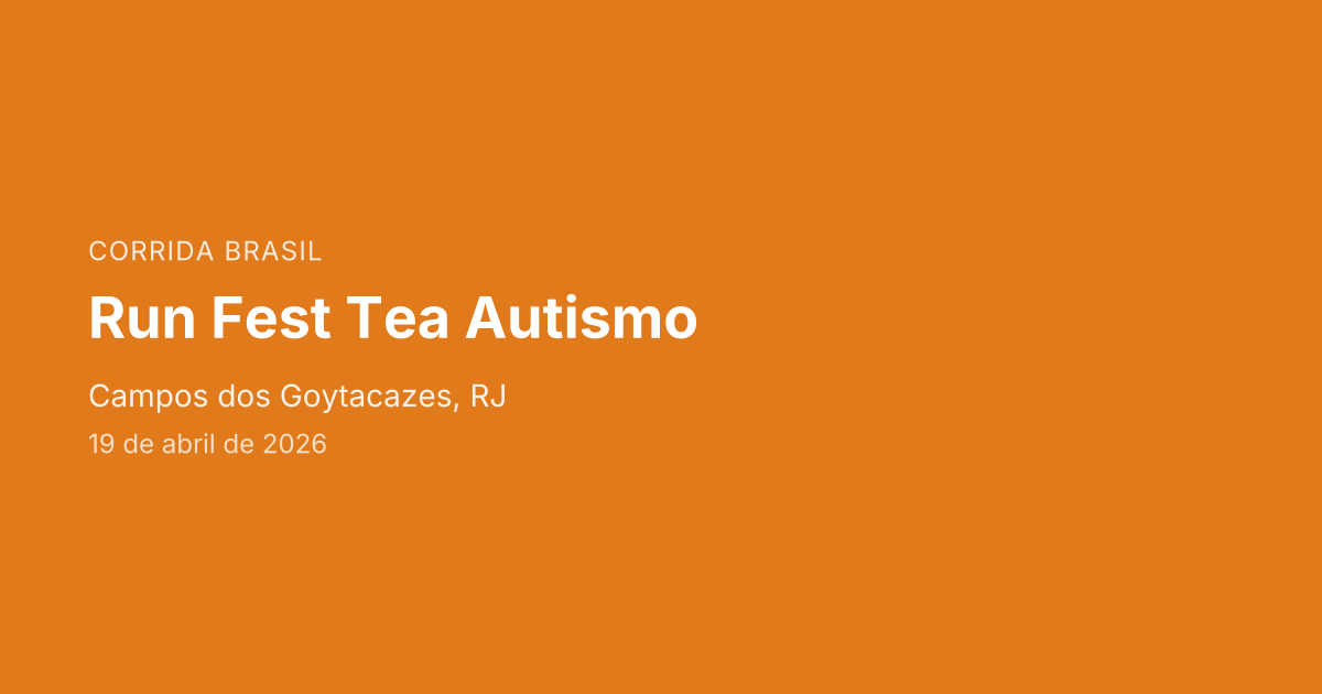 Run Fest Tea Autismo