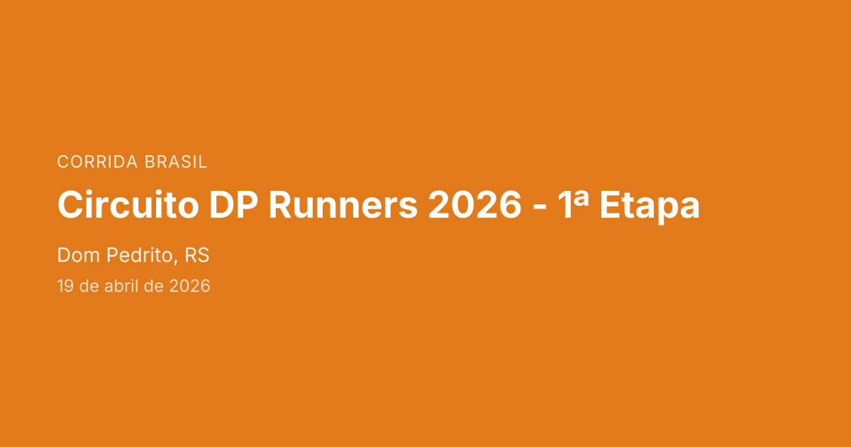 Circuito DP Runners 2026 - 1ª Etapa