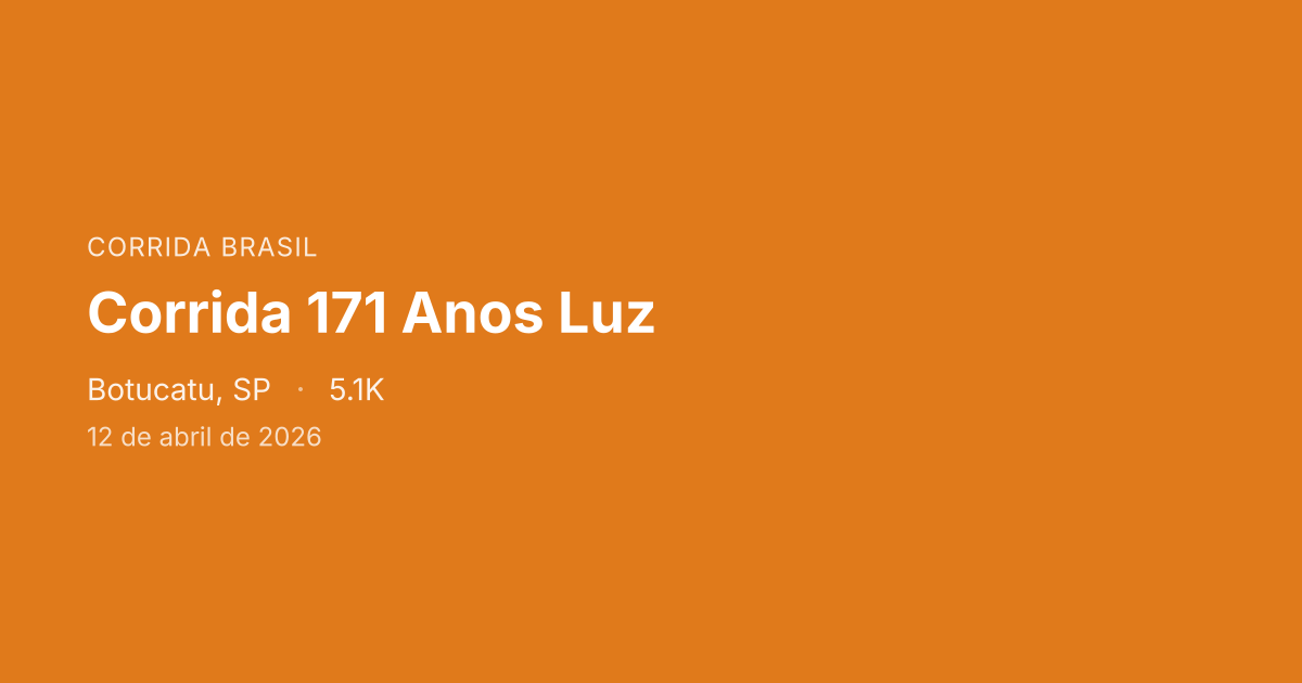 Corrida 171 Anos Luz
