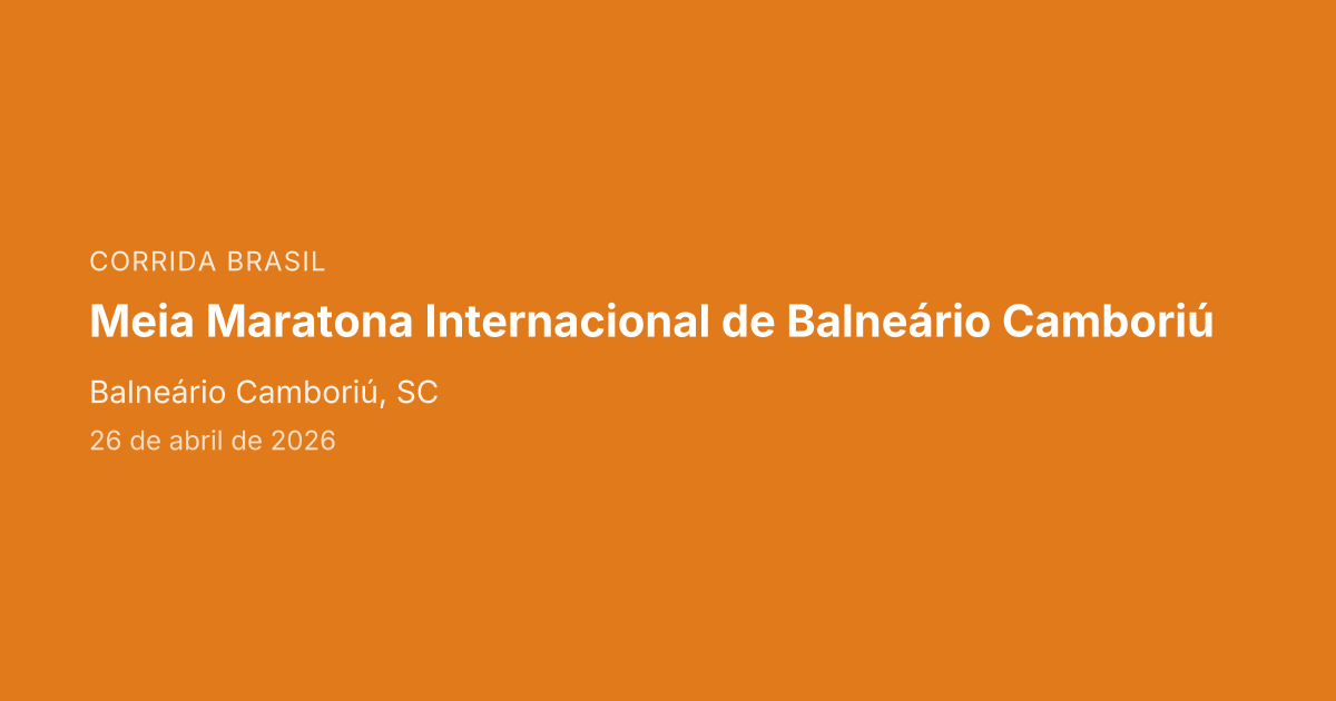 Meia Maratona Internacional de Balneário Camboriú