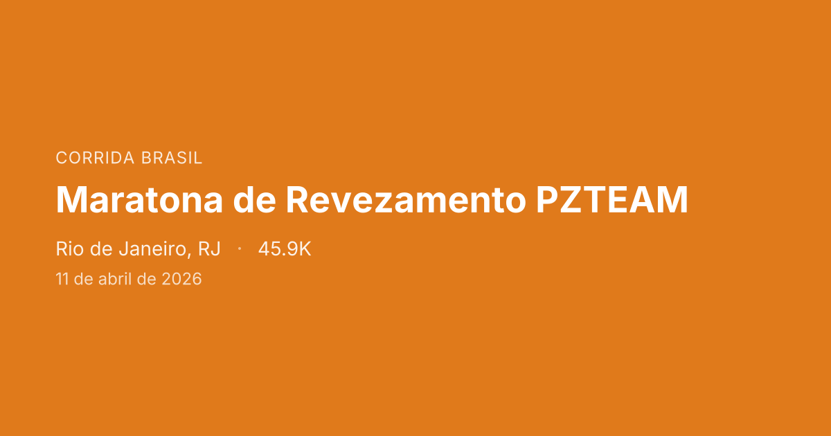 Maratona de Revezamento PZTEAM
