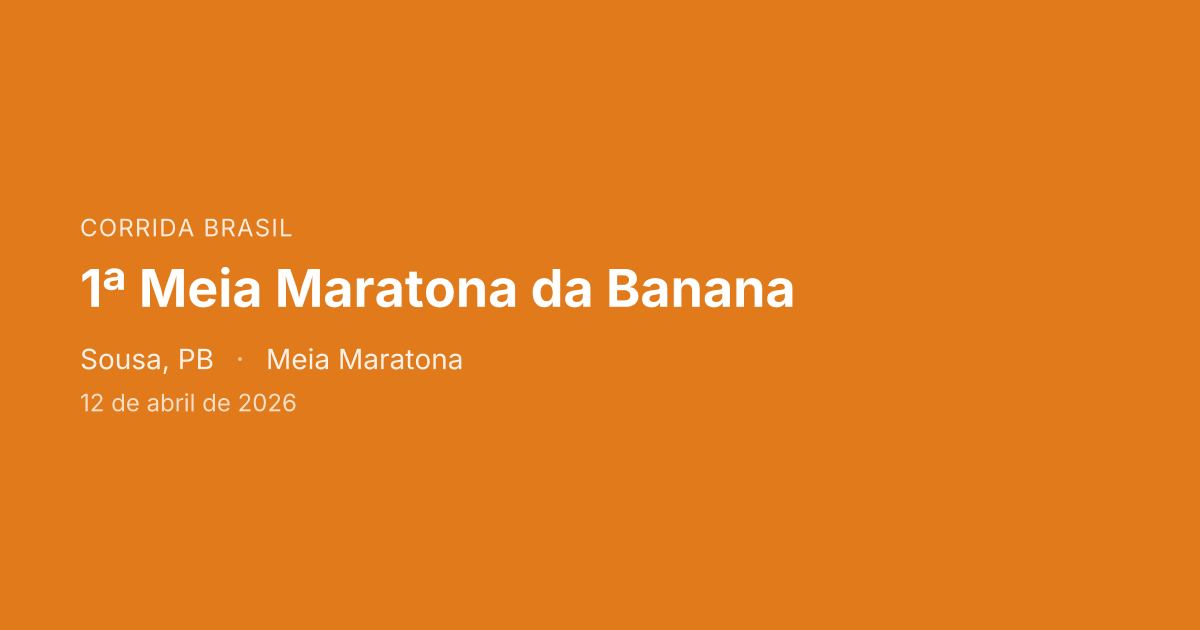 1ª Meia Maratona da Banana