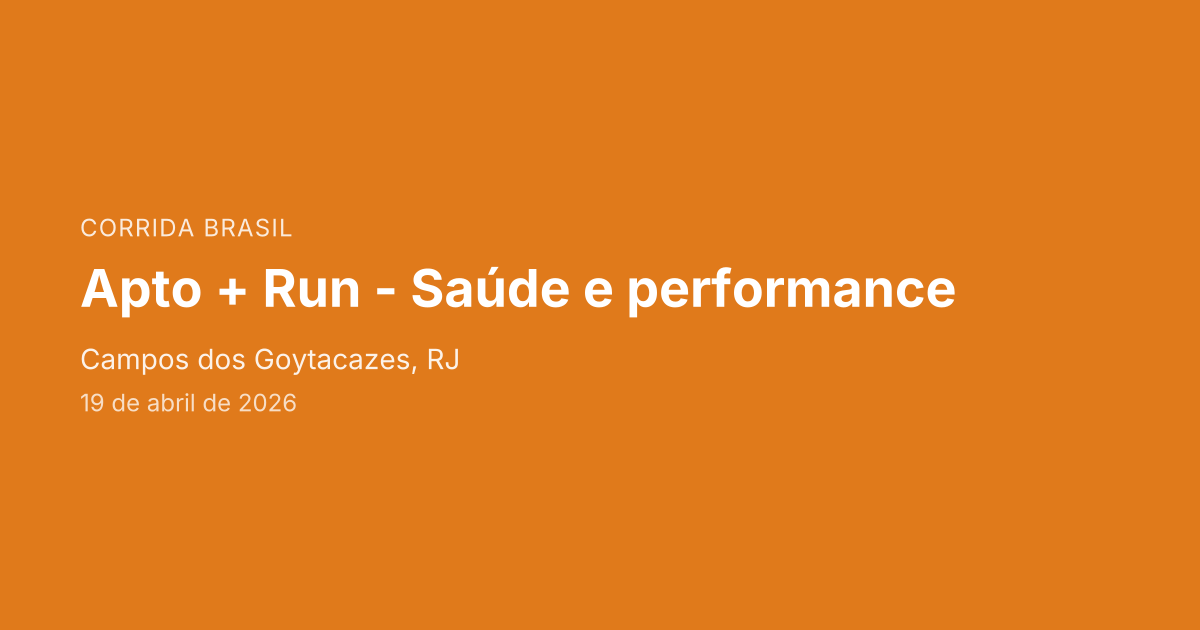 Apto + Run - Saúde e performance