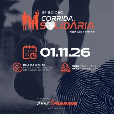 Corrida Solidária Abba Pai Church - 5ª Edição