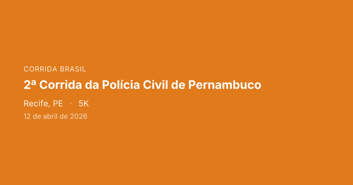 2ª Corrida da Polícia Civil de Pernambuco