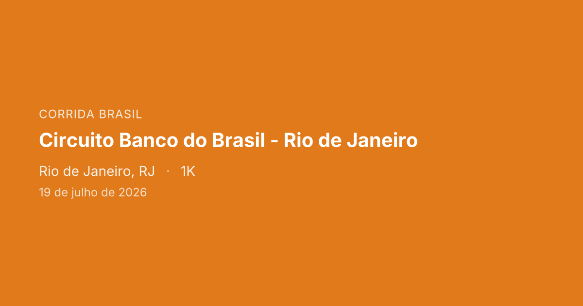 Circuito Banco do Brasil - Rio de Janeiro