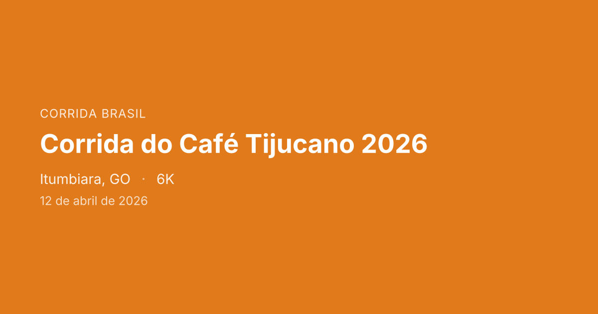 Corrida do Café Tijucano