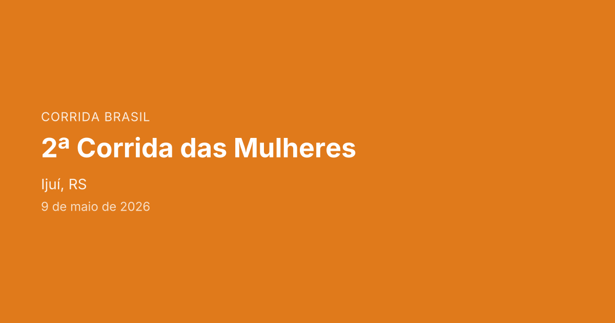 2ª Corrida das Mulheres