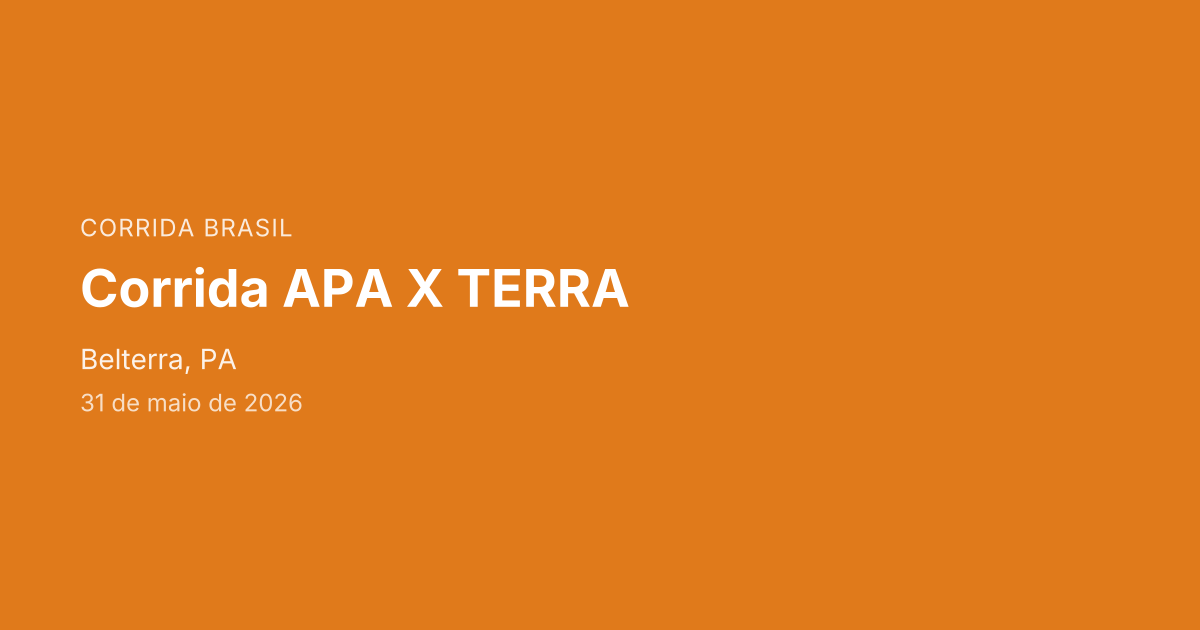 Corrida APA X TERRA