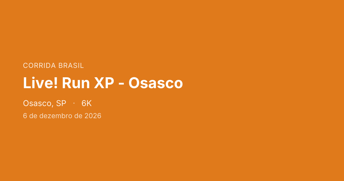 Live! Run XP - Osasco