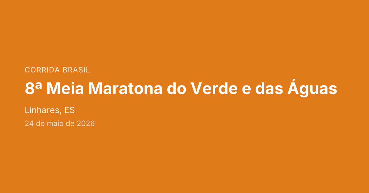 8ª Meia Maratona do Verde e das Águas