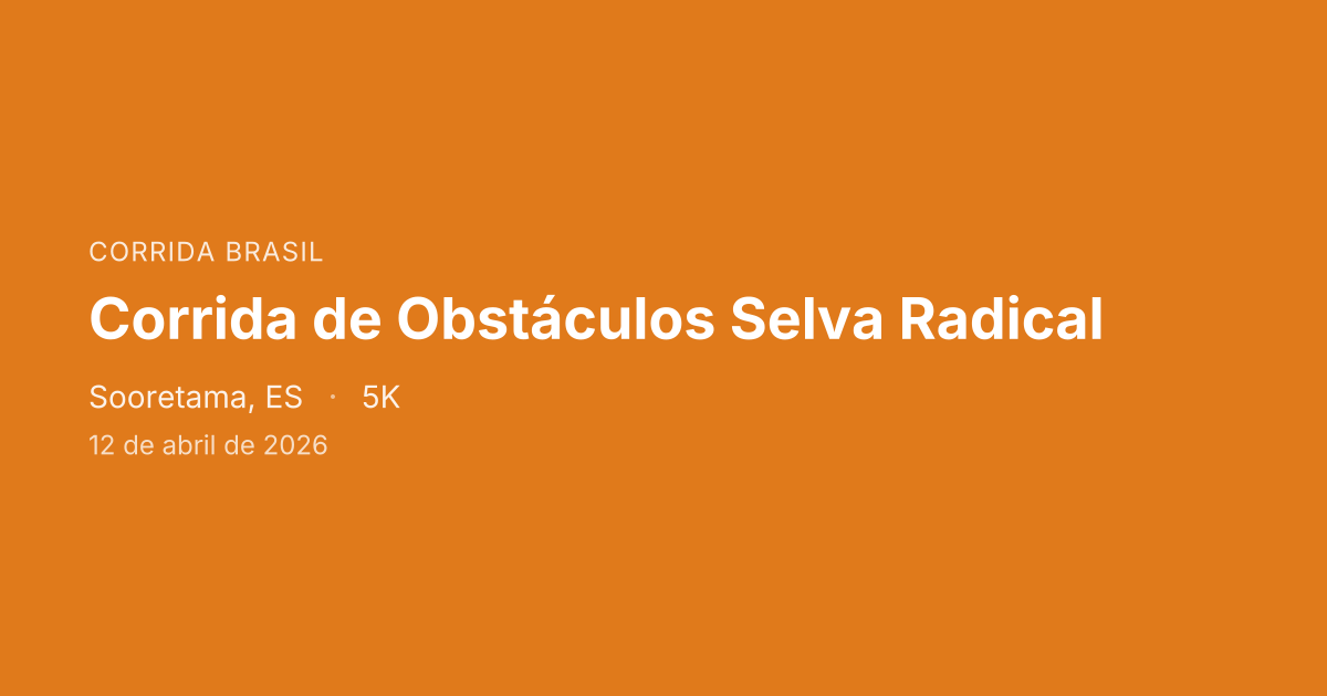 Corrida de Obstáculos Selva Radical