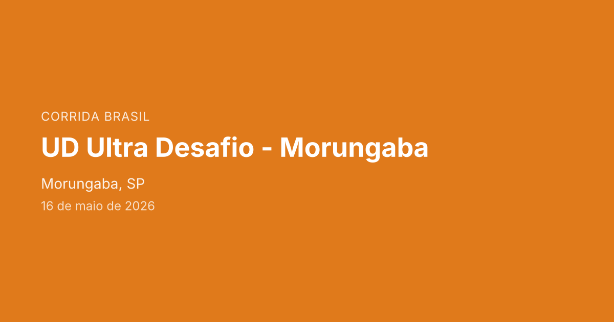 UD Ultra Desafio - Morungaba
