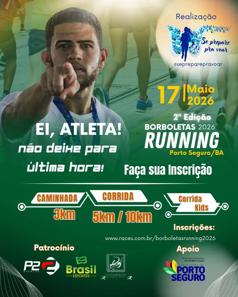 Borboletas Running 2026 - Se prepare pra voar