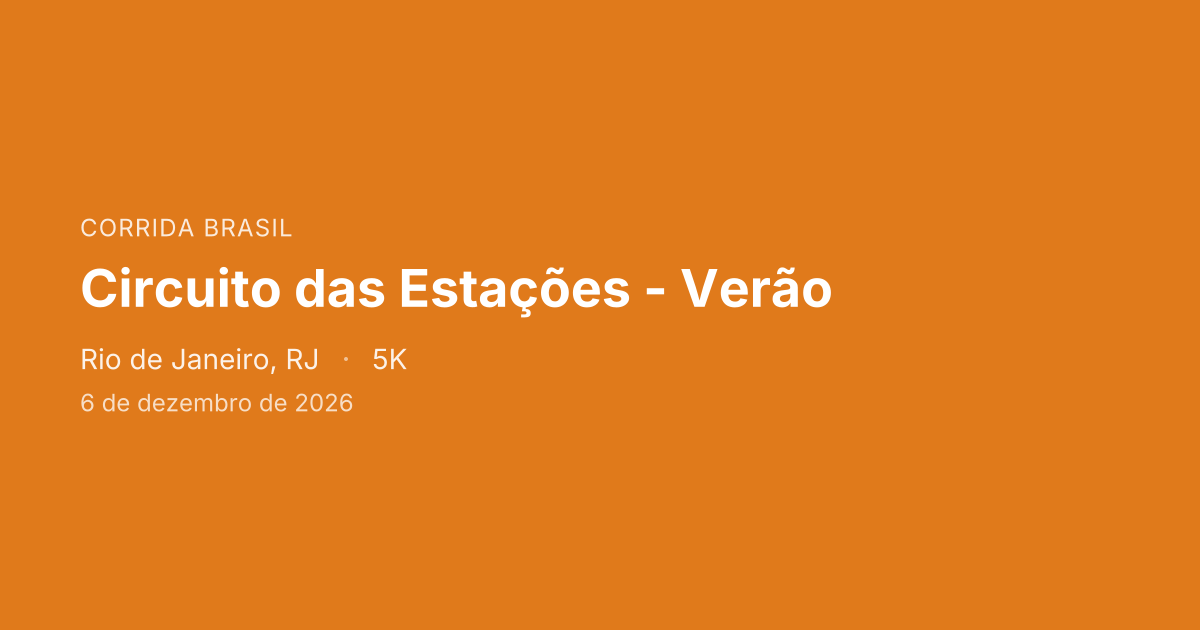 Circuito das Estações - Verão