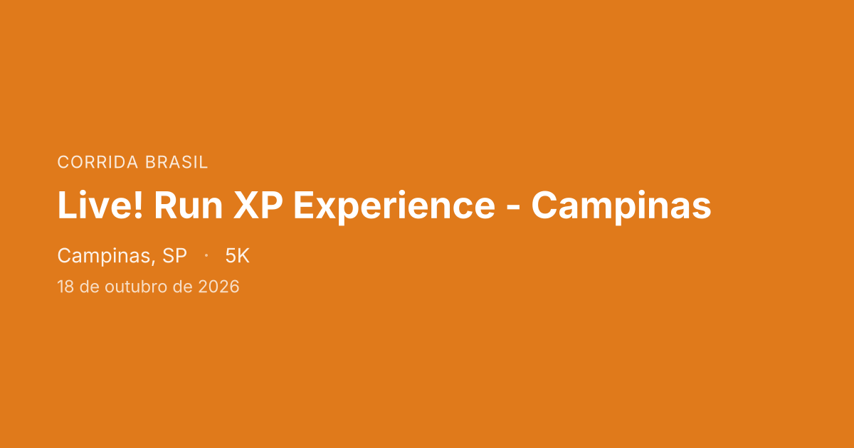 Live! Run XP Experience - Campinas
