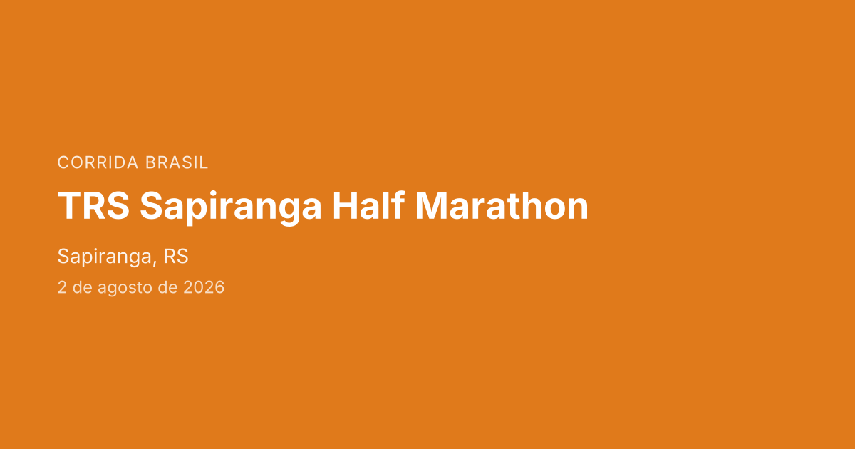 TRS Sapiranga Half Marathon