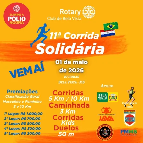 11ª Corrida Solidária do Rotary Club de Bela Vista