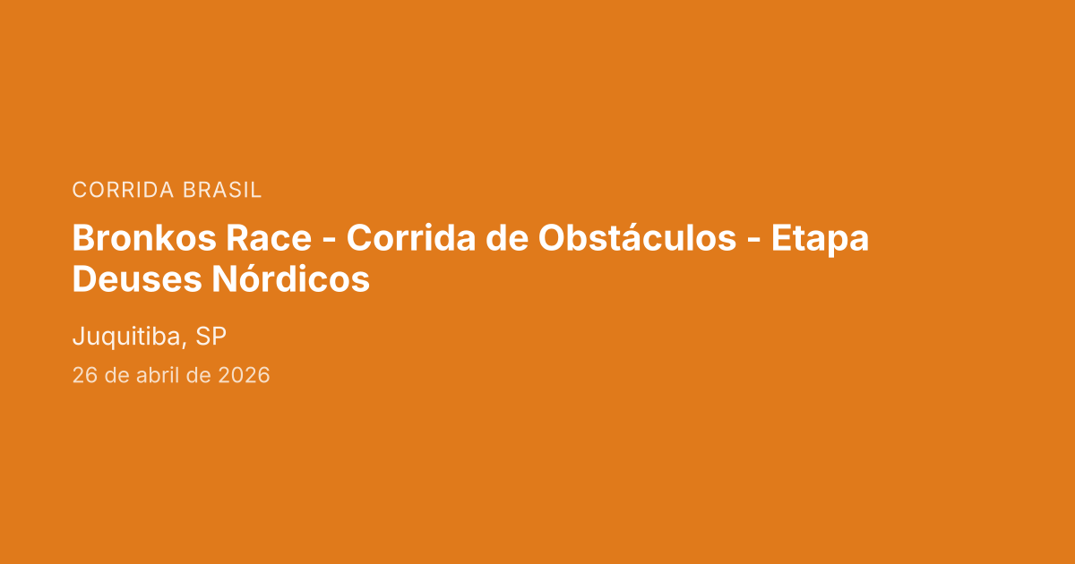 Bronkos Race - Corrida de Obstáculos - Etapa Deuses Nórdicos