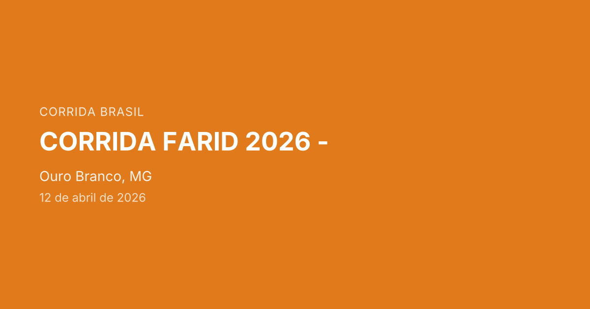 Corrida Farid 2026 -