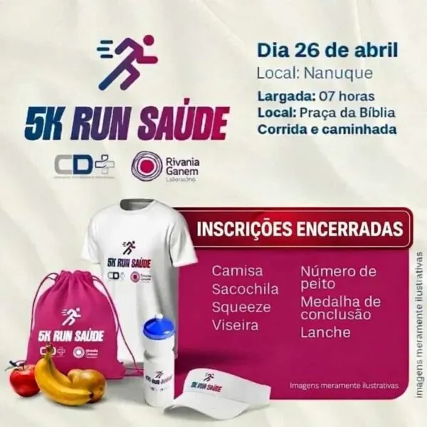 1ª Corrida e Caminhada da Clinica CDT e Laboratório Rivania Ganen