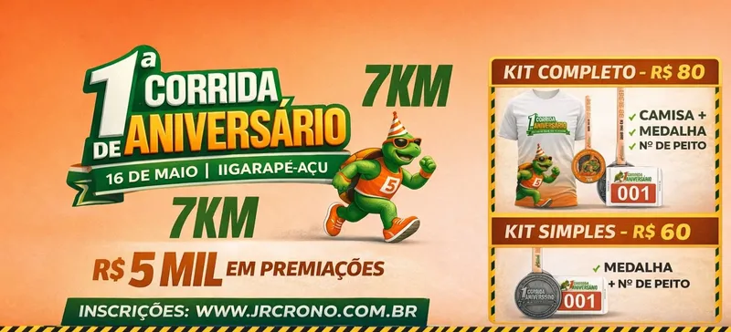 1ª Corrida de Aniversário do Grupo Pace de Tartaruga