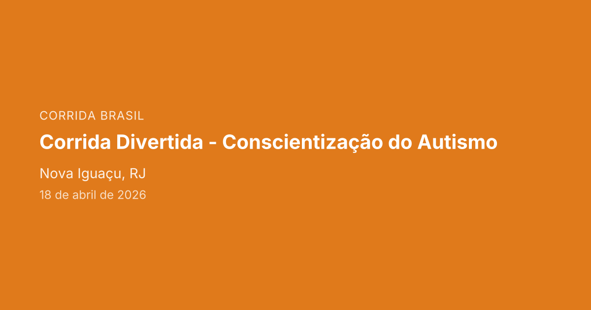 Corrida Divertida - Conscientização do Autismo