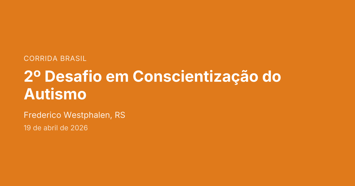 2º Desafio em Conscientização do Autismo