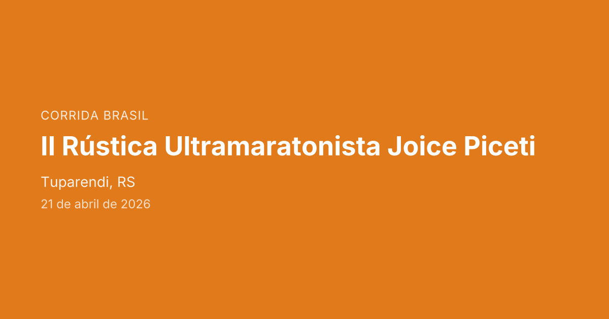 II Rústica Ultramaratonista Joice Piceti