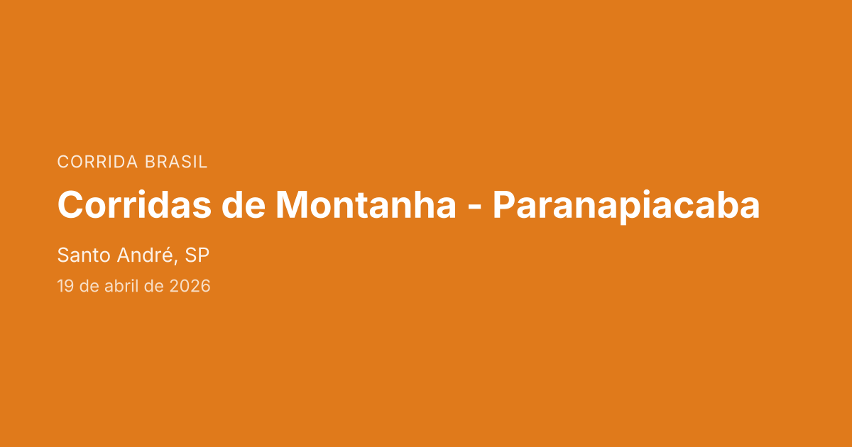 Corridas de Montanha - Paranapiacaba